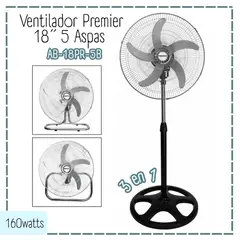 PREMIER - Ventilador de 18 Pulgadas 160watts - Plateado