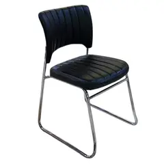 TEMEL - Silla Fija IM-ISO-PU Silla de visita color negro