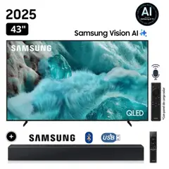 SAMSUNG - Televisor SAMSUNG 43 QLED Q7F Vision AI Smart TV 2025 + Soundbar HW B400F