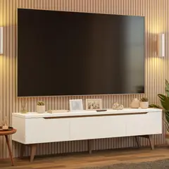 MADESA - Centro de Entretenimiento Mesa para TV Doha Hasta 80 Pulgadas Blanco