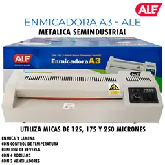 GENERICO - Enmicadora Laminadora A3 ALE Metalica Semindustrial