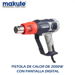 MAKUTE - PISTOLA DE CALOR DE 2000W  PANTALLA DIGITAL  MAKUTE