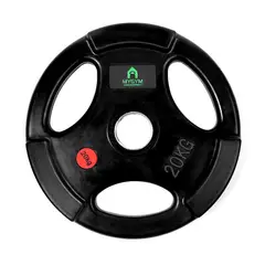 MYGYM HOME EQUIPMENT - Disco Olímpico con Forro Jebe con Agarres 20 KG