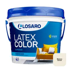 LOSARO - Látex Color color Blanco Humo x 4 Lt. (1.05 Gl.)