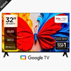 TCL - Televisor TCL QLED 32" FHD  Google Tv 32S5K