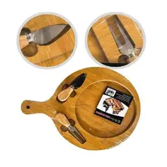 GENERICO - Tabla Madera Bambú Quesos Jamón Picoteo Cóctel