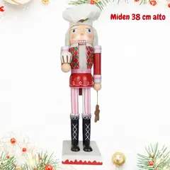GENERICO - Cascanueces Navidad Chef y Pastelero Modelo 200 - Miden 38 cm alto