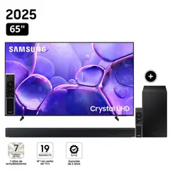 SAMSUNG - Televisor Samsung Smart TV 65Crystal UHD 4K UN65U8000F+ Soundbar HW-B450F