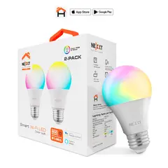 NEXXT SOLUTIONS - Foco Led Inteligente NEXXT CON LUZ RGB - NHB C120M 2 PACK