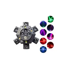 GENERICO - Haz De Luz Cabeza Móvil helicóptero 6 En 1 Efecto Laser Evento Fiesta