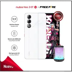 ZTE - NUBIA NEO 3 GT 5G (12+12GB)+512GB (versión FreeFire) - BLANCO + Gift Speaker