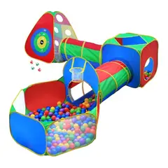 EVERBEST - Carpa Circuito 5 En 1 Doble Túnel Juego Para Niños Unisex