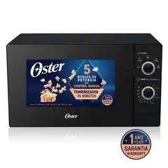 OSTER - HORNO MICROONDAS POGM3702 20LTS NEGRO PERILLA