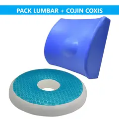 GENERICO - COJÍN LUMBAR VISCO-GEL +  COJÍN COXIS GEL TECH