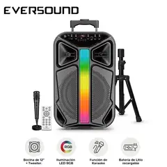 EVERSOUND - Parlante Portátil Eversound Lyrico EV 6000T Woofer de 12 pulgadas + Trípode