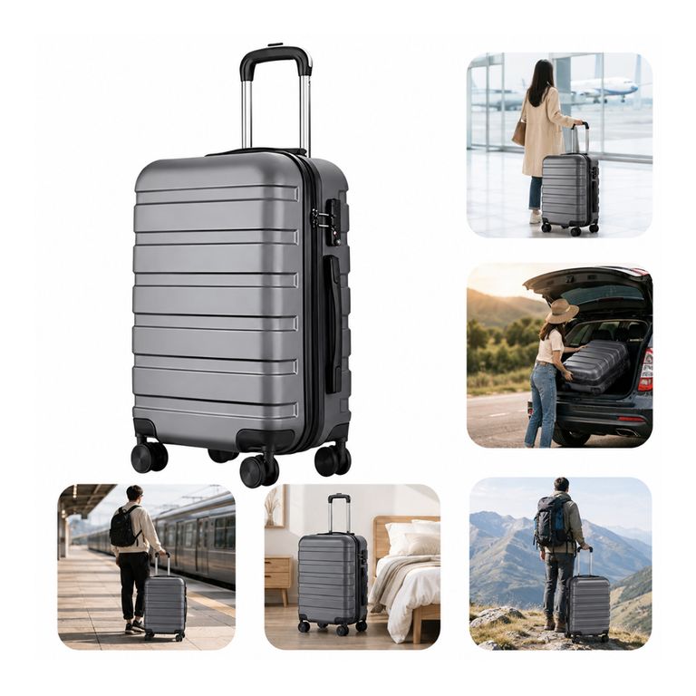 Maleta De Viaje De 10 Kilos De Capacidad Equipaje Cabina Gris