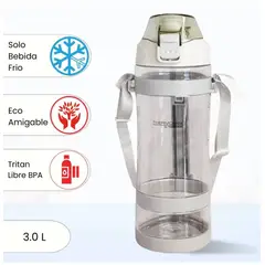 THERMOS - BOTELLA  HIDRATANTE TRITAN CAMP 3 LT BLANCO DEPORTIVO U OFICINA