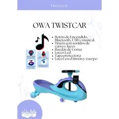 OKA - Carrito twist car de niña turquesa y lila