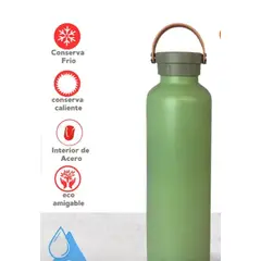 THERMOS - BOTELLA TOMATODO DE ACERO   1LT  SWINGO  VERDE   THERMOS