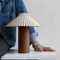 GENERICO - Lámpara Fungi Con Cable Color Marrón