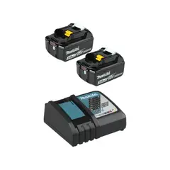 MAKITA - Taladro Perc 1/2 + Atornillador 1/4 Hex 18v + 2 Bat. 60 Hz Turquesa