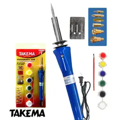 TAKEMA - PIROGRABADOR 30W 6 PUNTAS6 PINTURAS1 PINCEL220-240VAC ZD-707B30W