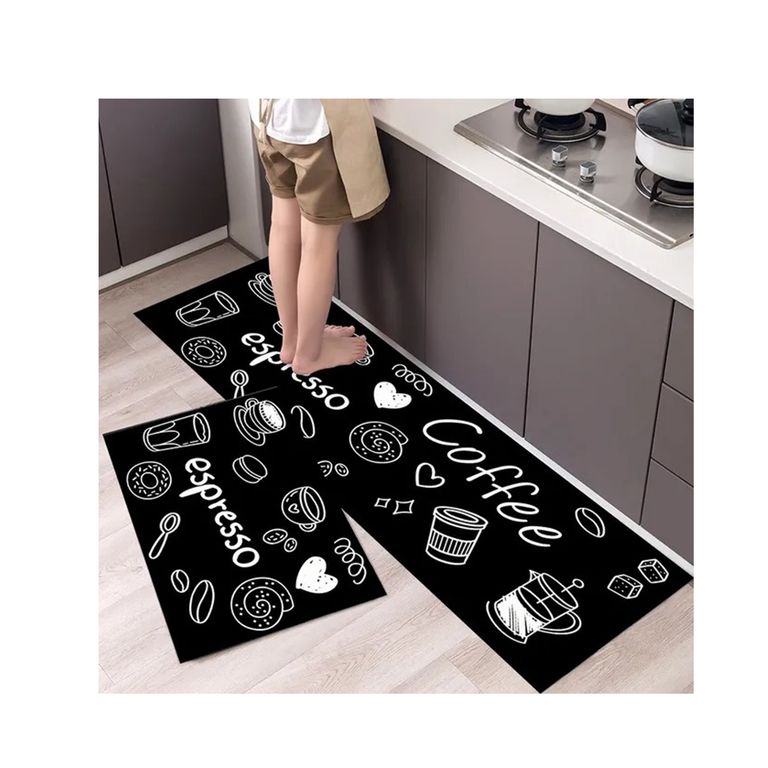 Set 2 Alfombra Cocina Piso Entrada Antideslizant