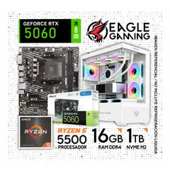 AMD - Computadora PC Gamer RYZEN 5 5500 RAM 16GB SSD 1TB RTX 5060 8GB