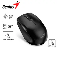 GENIUS - Mouse NX-8006S Inalámbrico Silencioso BlueEye Ergonómico Negro