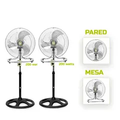 BOSKKO - 2 VENTILADORES BOSSKO  3 EN 1  DE 18  BK-8218 VI
