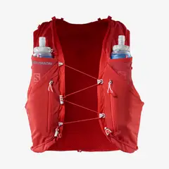 Salomon - Chaleco De Hidratacion Adv Skin 12 With Flasks Unisex Rojo Small- Salomon