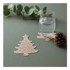 GENERICO - Set de 4 Posavasos Árbol 11.5cm Cuentos de Oro