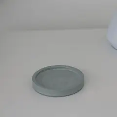 NIABEL - Plato Circular Concreto Verde Agua