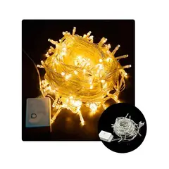 GENERICO - Luces con 400 led de 25 mts cable trasparente lineal