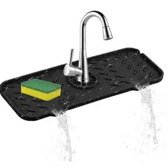 GENERICO - PROTECTOR DE SILICONA GRUESO PARA LAVADERO 38CM - GRIS CLARO Y NEGRO