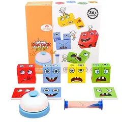 GENERICO - 2 Divertido juego De Mesa Cambia La Cara Monte Niños Emojis