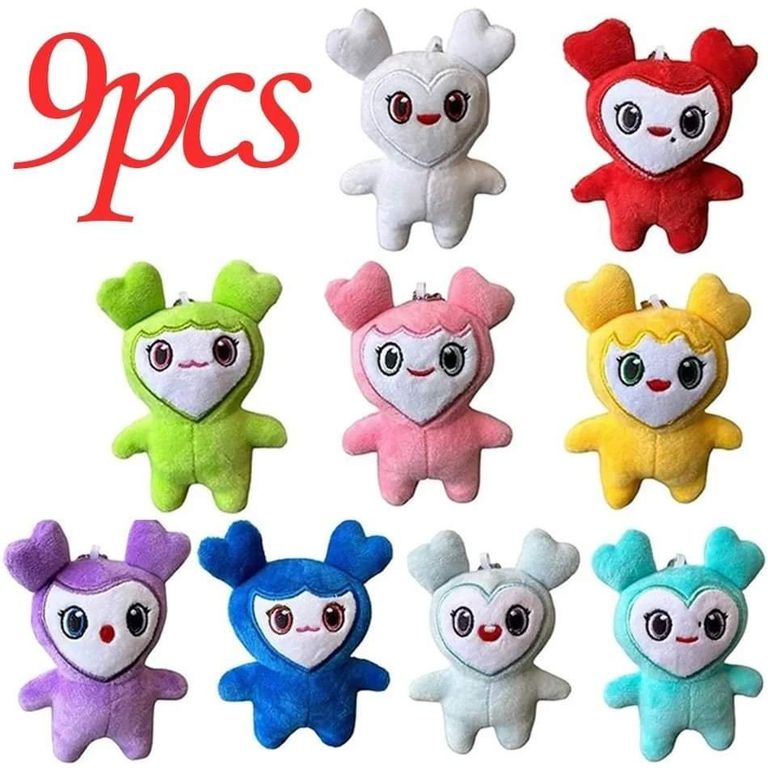 Paquete de 9 llaveros Lovelys peluche coreano TWICE