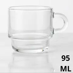 LAV - Set de 6 Tazas para Café Espresso Pequeño de Vidrio Cambridge 95 ml-