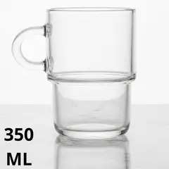 LAV - Taza Apilable de Vidrio Cambridge 350 ml-Lav