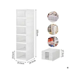 GENERICO - Organizador de Zapatos Plegable 6 Divisiones con Puertas Transparentes