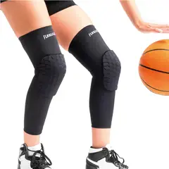 FUBBALL - RODILLERAS DE PROTECCIÓN PARA BÁSQUET  LARGAS  PANAL FUBBALL TALLA XS