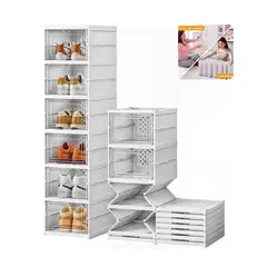 GENERICO - Zapatera Organizador de Zapatos Plegable Modular 6 Niveles con Puerta Anti-Polvo