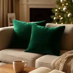 GENERICO - Cojin Navidad Velvet Verde 45x45 Decoraline Home