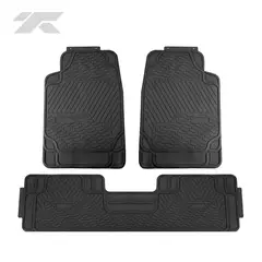 GENERICO - Piso de PVC Auto Camioneta 3 piezas Negro