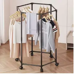 GENERICO - Estante Organizador de Ropa Hexagonal Giratorio de 360°