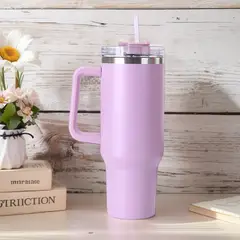 GENERICO - TERMO TOMATODO VASO TERMICO MUG ACERO INOXIDABLE LILA 40oz