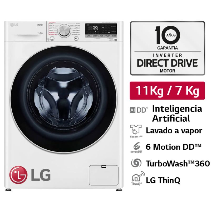 Lavaseca 11kg Lavado Y 7kg Secado Ai Dd Thinq Wd11wvc3s6