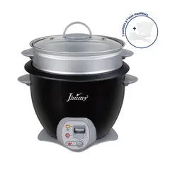 JHUMY - Olla arrocera 18Lt con vaporera y sofrito color negro
