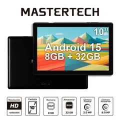 MASTERTECH - TABLET COLOR NEGRO MARCA MASTERTECH MODELO ZB10 WIFI 32GB 8GB DE RAM
