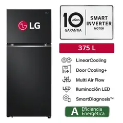 LG - Refrigeradora Top Freezer 375l Doorcooling+ Negro Vt37bpd